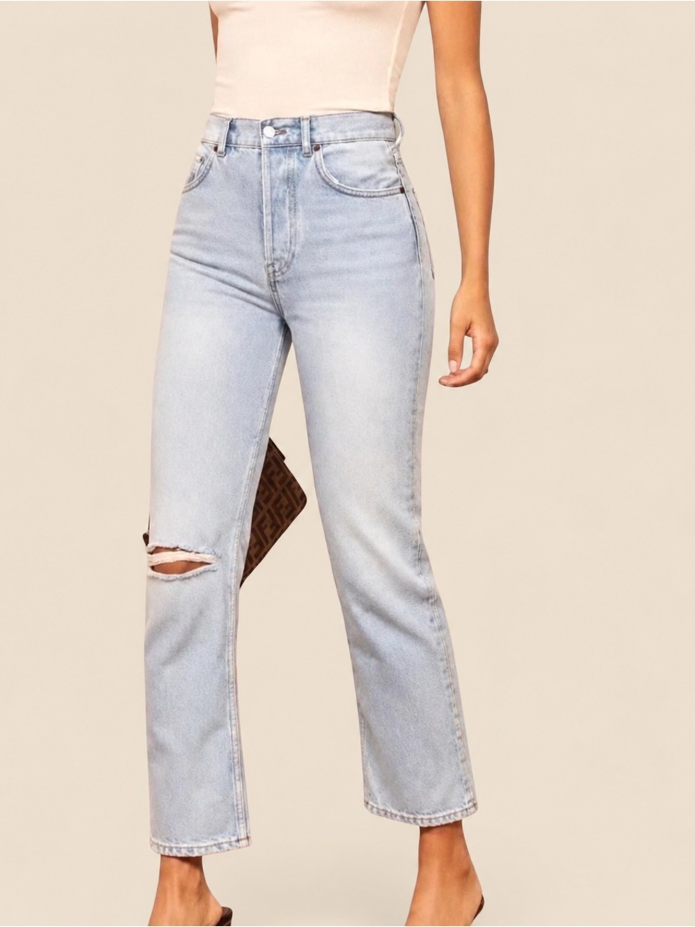 Reformation Cynthia High Rise Straight Jeans 27 NWT - Picture 1 of 10